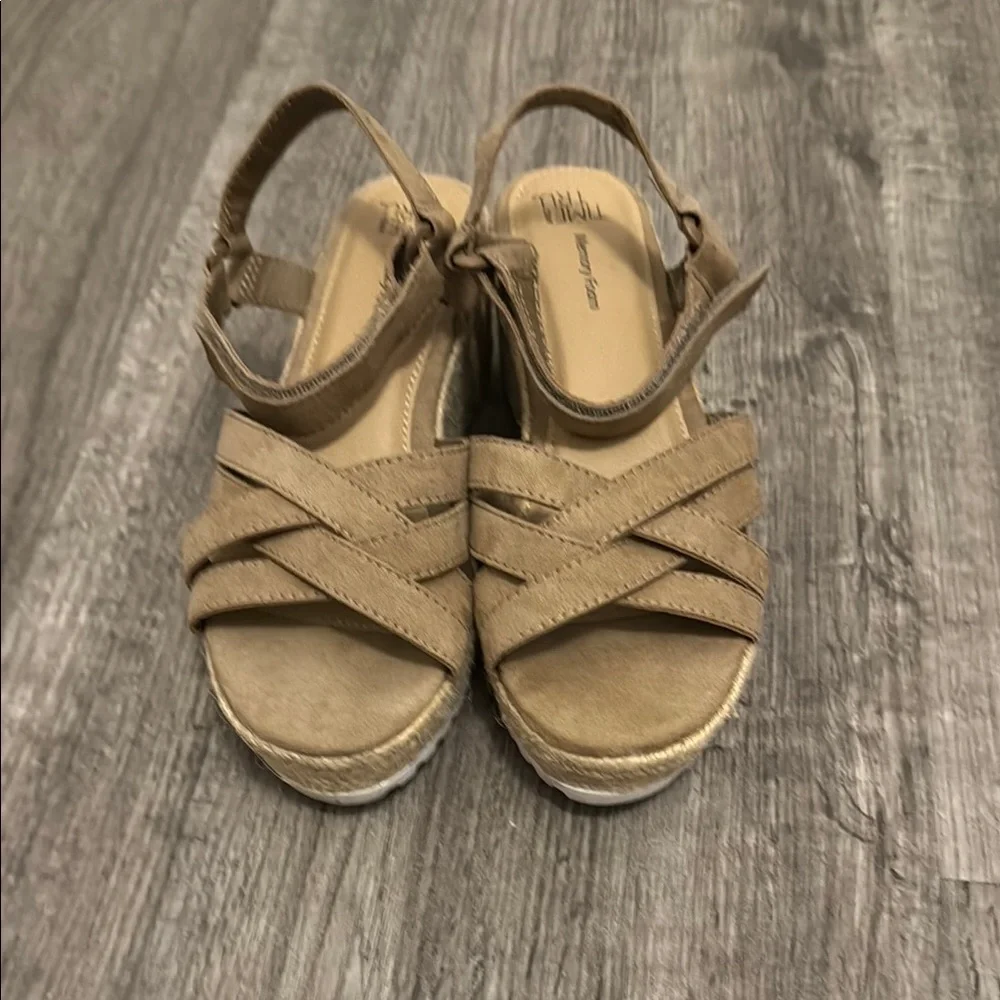 Time and Tru Tan Espadrilles with Adjustable Ankle Strap